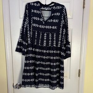 Black and White Patterned Dress